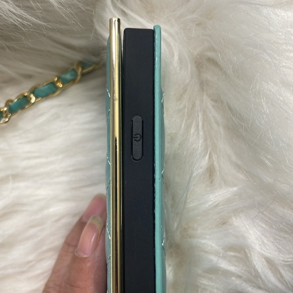 Teal & Gold, Cross Body Phone Case - Picture 3 of 10